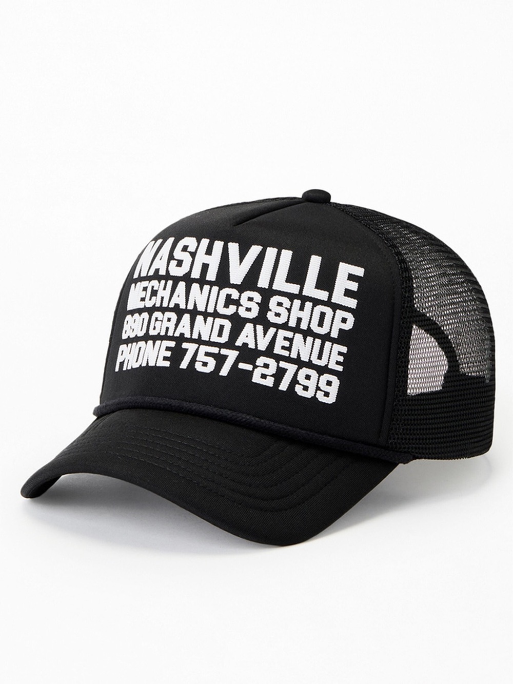 Pacsun Nashville Mechanics Shop Black Trucker Hat cap baseball viral